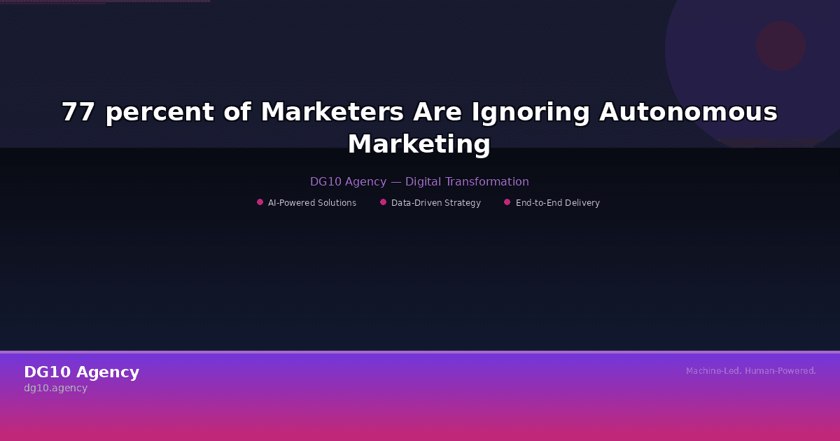 77%% of Marketers Are Ignoring Autonomous Marketing (New Data)