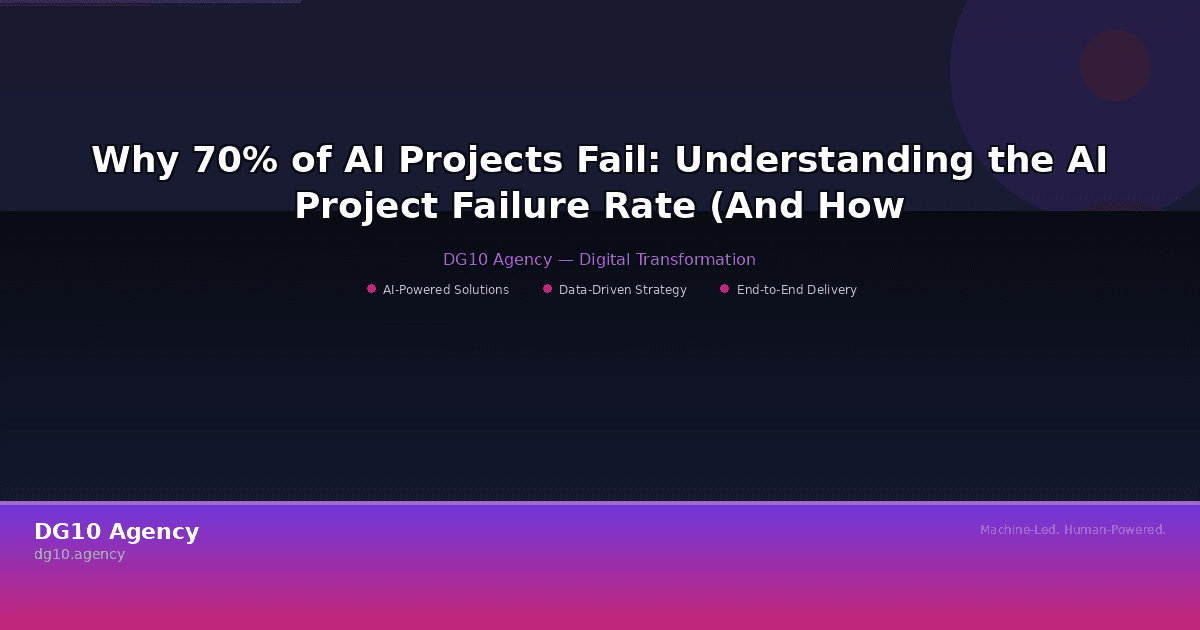 Why 70% of AI Projects Fail: Understanding the AI Project Failure Rate (And How to Be the 30%)