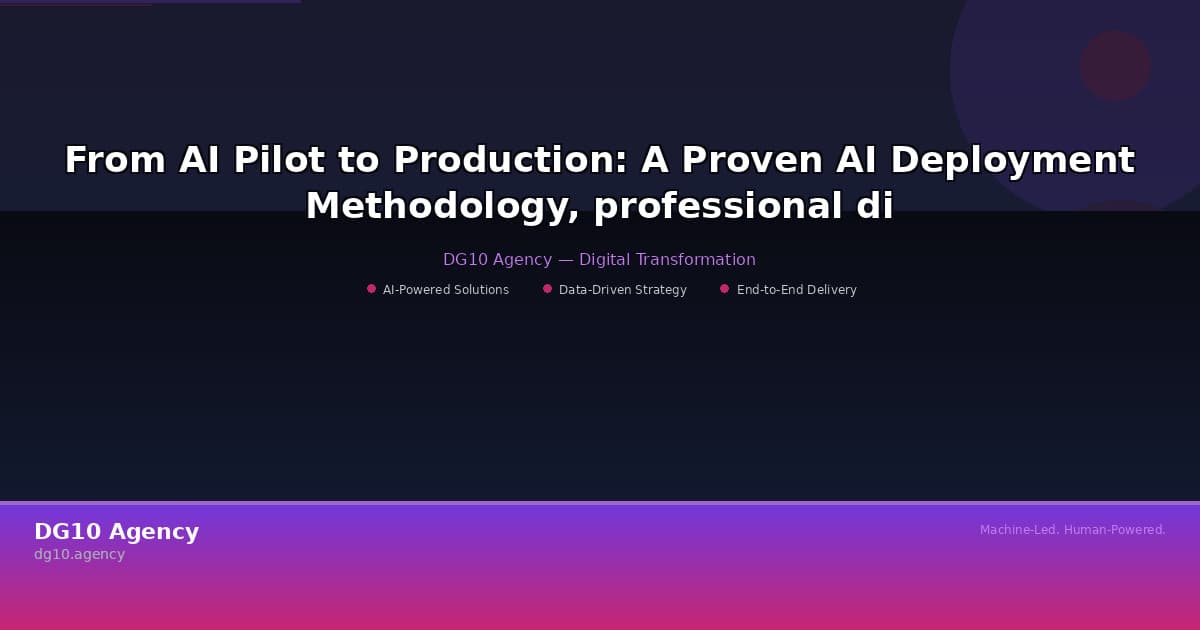 From AI Pilot to Production: A Proven AI Deployment Methodology