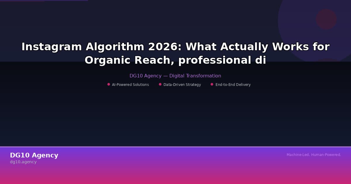 Instagram Algorithm 2026: What Actually Works for Organic Reach