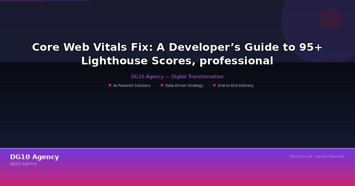 Core Web Vitals Fix: A Developer’s Guide to 95+ Lighthouse Scores